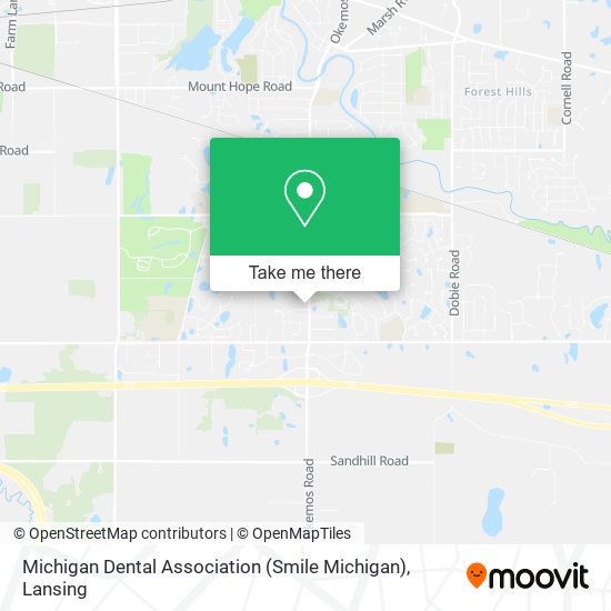 Mapa de Michigan Dental Association (Smile Michigan)