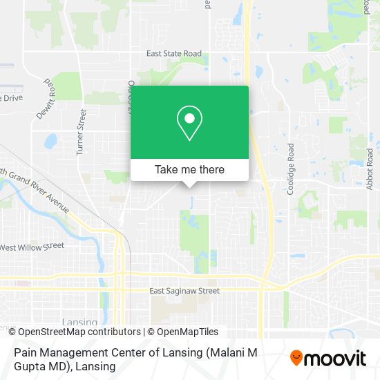 Mapa de Pain Management Center of Lansing (Malani M Gupta MD)