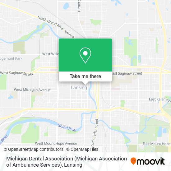 Mapa de Michigan Dental Association (Michigan Association of Ambulance Services)