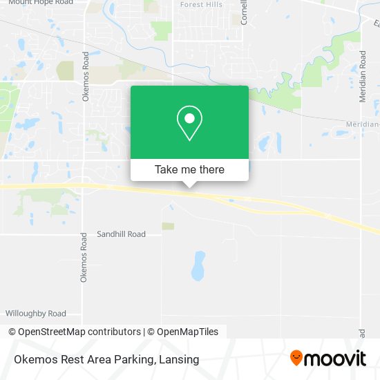 Mapa de Okemos Rest Area Parking