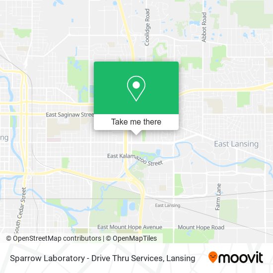 Mapa de Sparrow Laboratory - Drive Thru Services