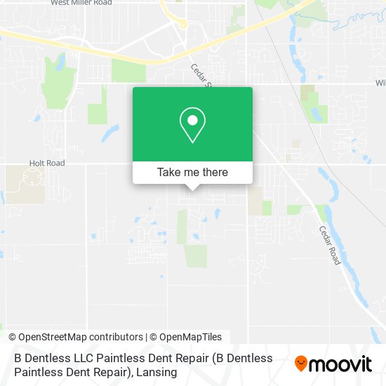 B Dentless LLC Paintless Dent Repair map