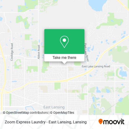 Mapa de Zoom Express Laundry - East Lansing