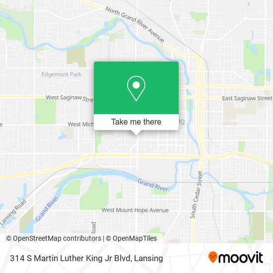 Mapa de 314 S Martin Luther King Jr Blvd