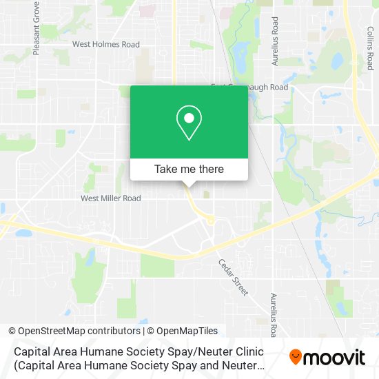 Capital Area Humane Society Spay / Neuter Clinic map