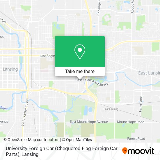 University Foreign Car (Chequered Flag Foreign Car Parts) map