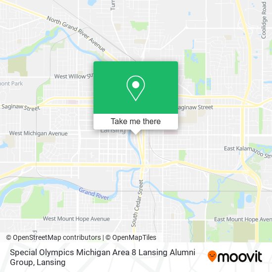 Special Olympics Michigan Area 8 Lansing Alumni Group map