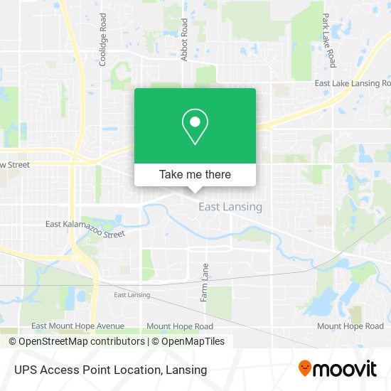 UPS Access Point Location map