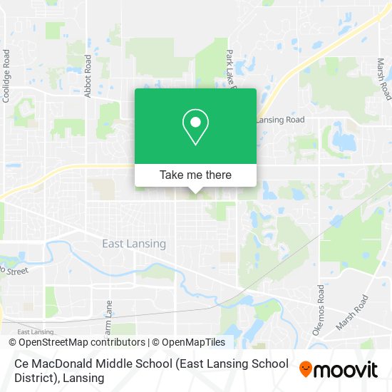 Mapa de Ce MacDonald Middle School (East Lansing School District)