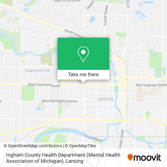 Mapa de Ingham County Health Department (Mental Health Association of Michigan)