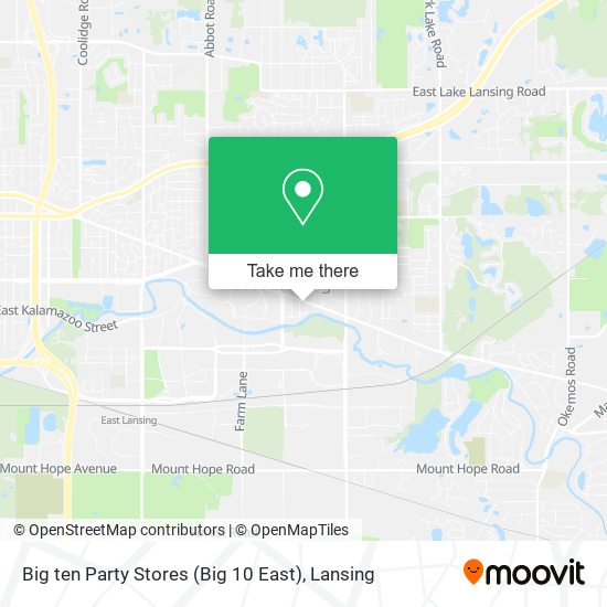 Big ten Party Stores (Big 10 East) map
