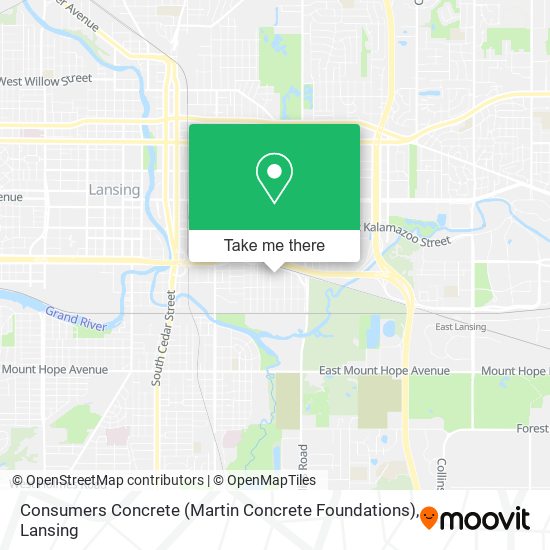 Consumers Concrete (Martin Concrete Foundations) map