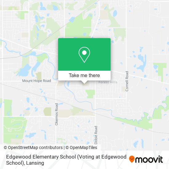 Edgewood Elementary School (Voting at Edgewood School) map