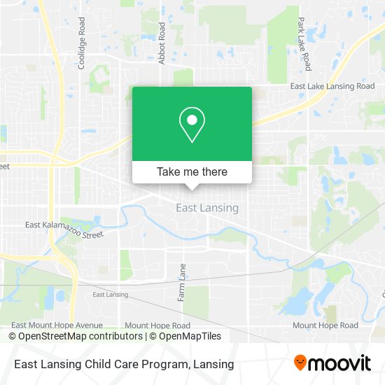 East Lansing Child Care Program map