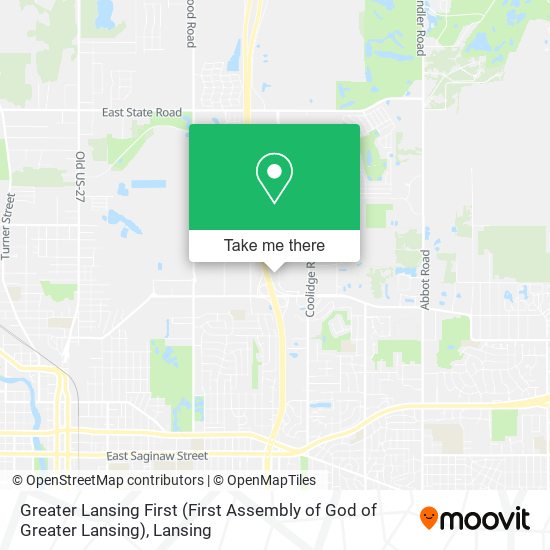 Greater Lansing First (First Assembly of God of Greater Lansing) map