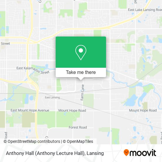 Anthony Hall (Anthony Lecture Hall) map