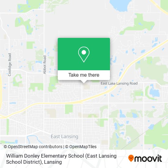 William Donley Elementary School (East Lansing School District) map