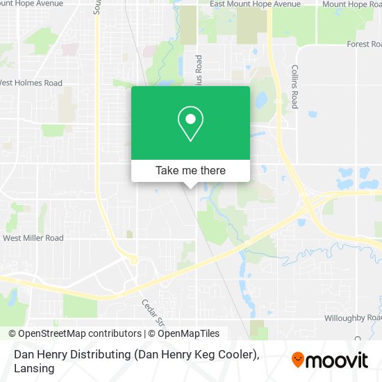 Mapa de Dan Henry Distributing (Dan Henry Keg Cooler)