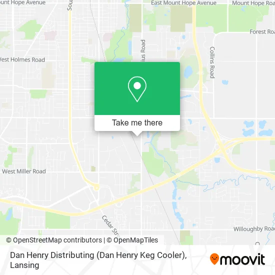 Mapa de Dan Henry Distributing (Dan Henry Keg Cooler)