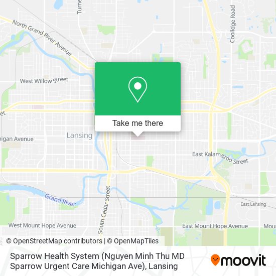 Mapa de Sparrow Health System (Nguyen Minh Thu MD Sparrow Urgent Care Michigan Ave)