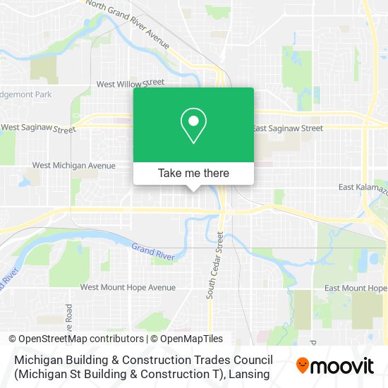 Mapa de Michigan Building & Construction Trades Council (Michigan St Building & Construction T)