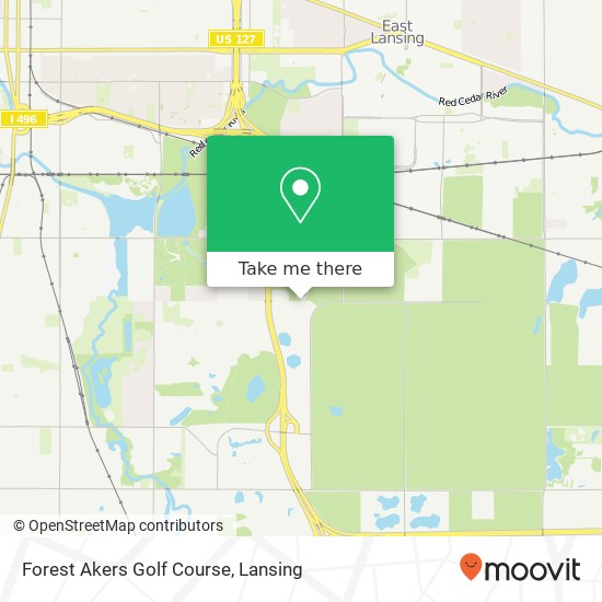 Forest Akers Golf Course map
