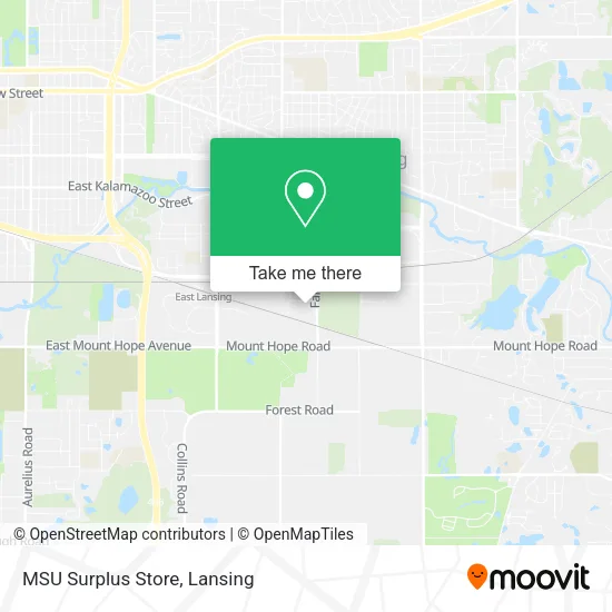 MSU Surplus Store map