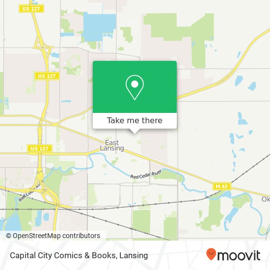 Capital City Comics & Books map