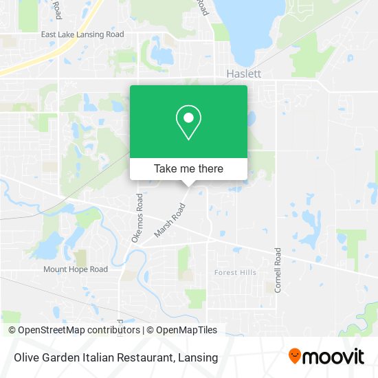 Mapa de Olive Garden Italian Restaurant