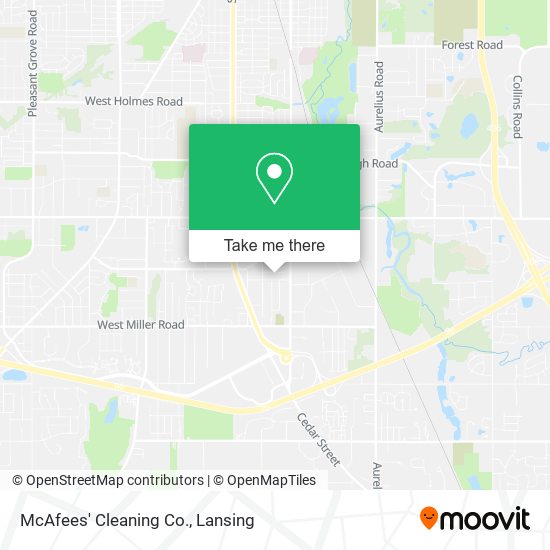 Mapa de McAfees' Cleaning Co.