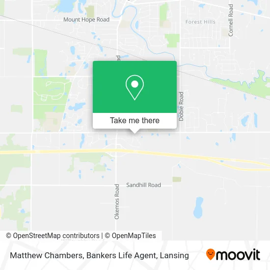 Matthew Chambers, Bankers Life Agent map
