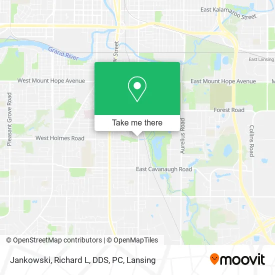 Jankowski, Richard L, DDS, PC map