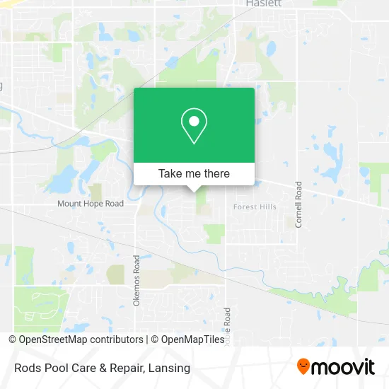 Rods Pool Care & Repair map