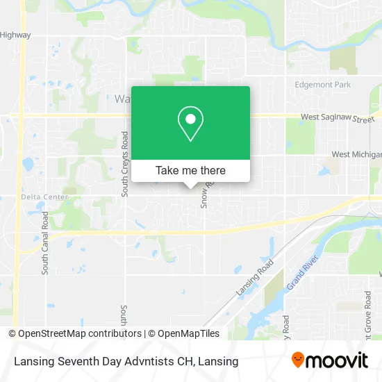 Lansing Seventh Day Advntists CH map