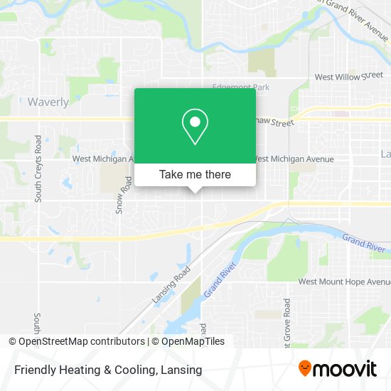 Friendly Heating & Cooling map