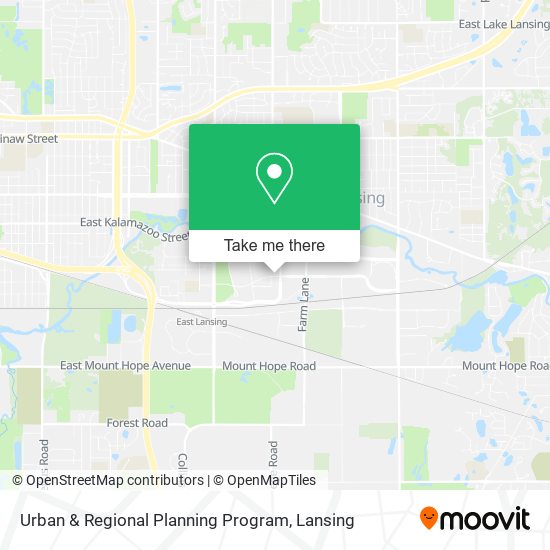 Urban & Regional Planning Program map