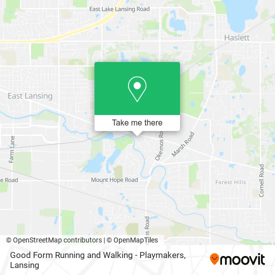 Good Form Running and Walking - Playmakers map