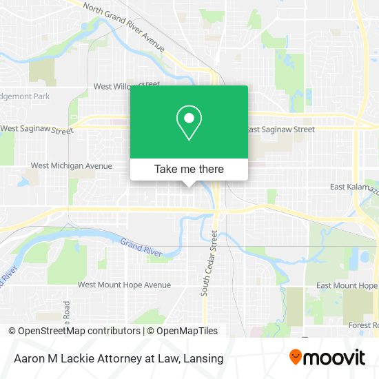 Mapa de Aaron M Lackie Attorney at Law