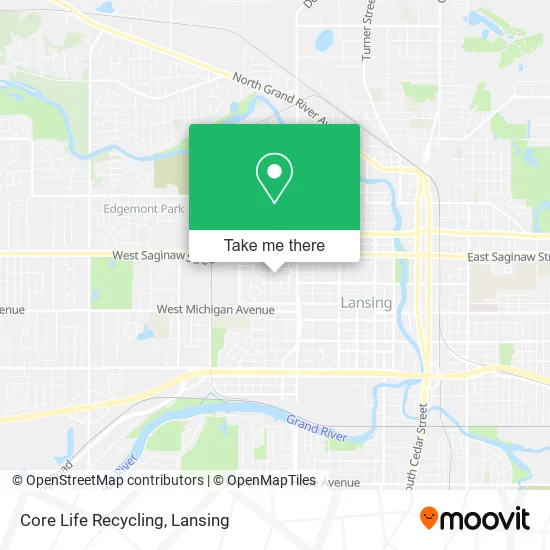 Core Life Recycling map