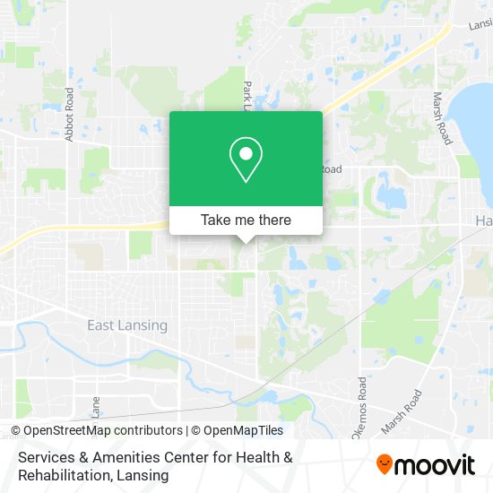 Services & Amenities Center for Health & Rehabilitation map