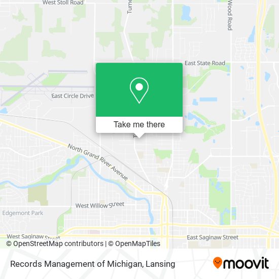 Records Management of Michigan map