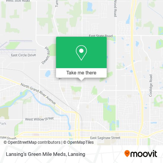 Mapa de Lansing's Green Mile Meds