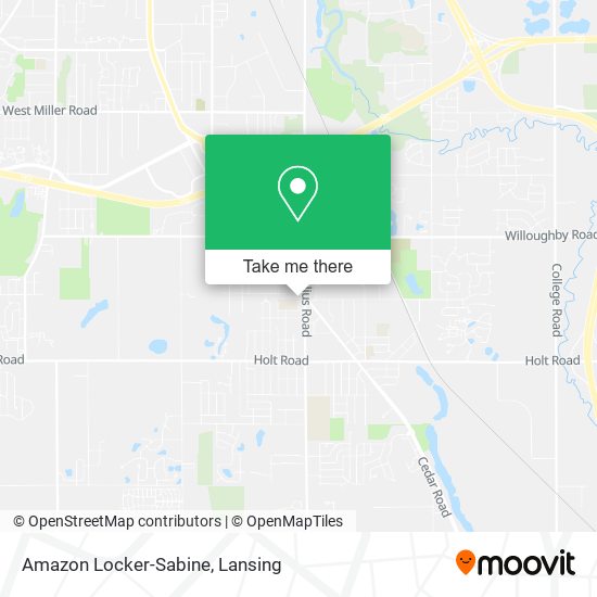 Amazon Locker-Sabine map