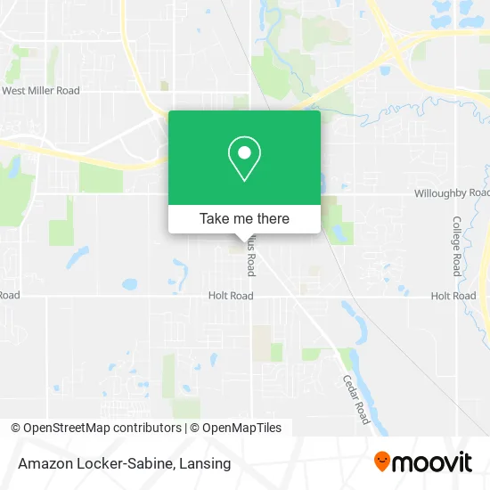 Mapa de Amazon Locker-Sabine