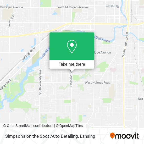 Simpson's on the Spot Auto Detailing map