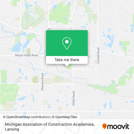 Mapa de Michigan Assoiation of Construction Academies