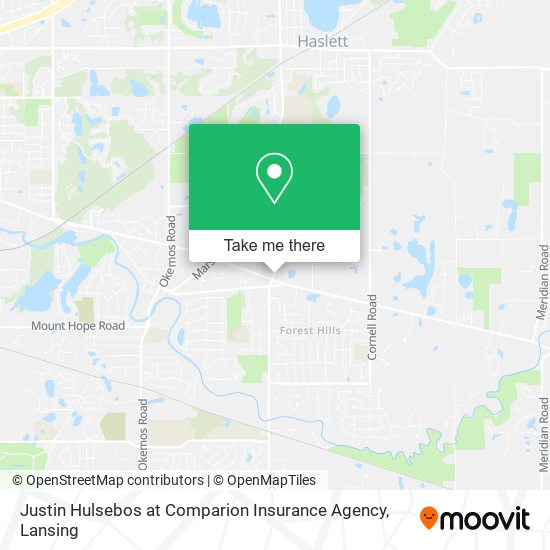 Mapa de Justin Hulsebos at Comparion Insurance Agency