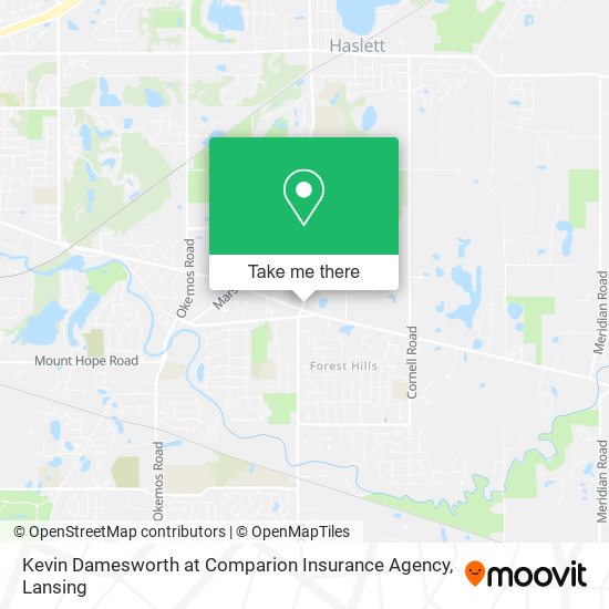 Mapa de Kevin Damesworth at Comparion Insurance Agency