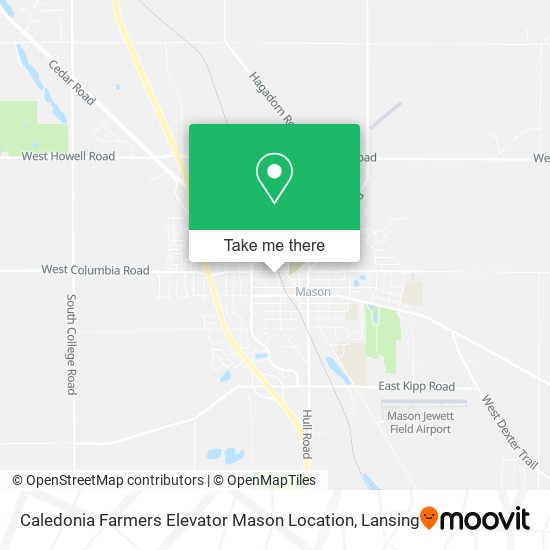 Caledonia Farmers Elevator Mason Location map