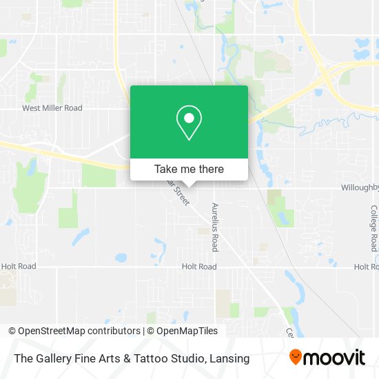 The Gallery Fine Arts & Tattoo Studio map